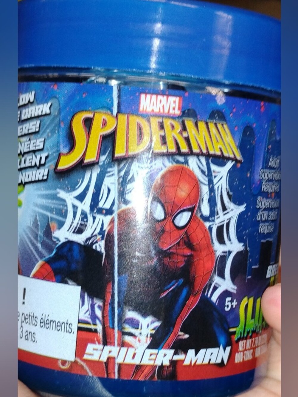 Marvel Spider-Man Slime Tub in Blue, Red, Yellow, White
